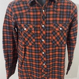 Cactus man, authentic work, wear flannel shirt, men’s small, long sleeve cotton